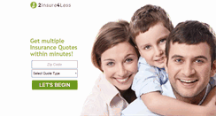 Desktop Screenshot of 2insure4less.com