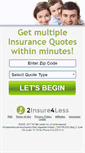 Mobile Screenshot of 2insure4less.com